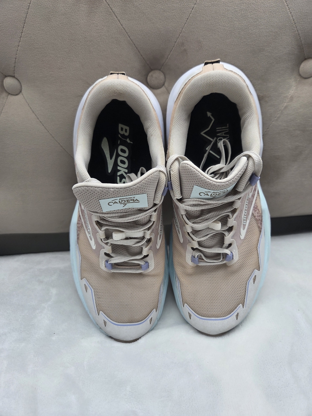 Brooks Caldera 7 Women’s Size 11 Chateau Grey White Sand Trail Running Shoes - Picture 4 of 10